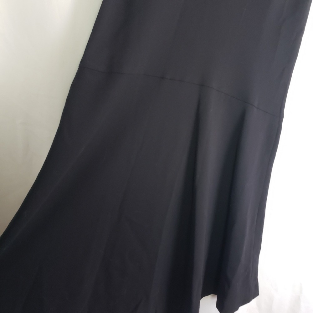 Lauren Ralph Lauren Black 100% Wool Trumpet Maxi Skirt Size 10 Mermaid Hem - Picture 2 of 8